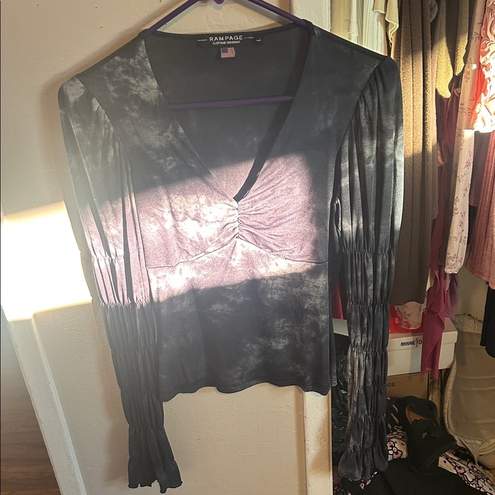 Rampage Black and Gray Women's Top